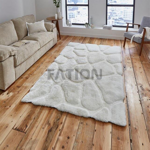 Modern Fluffy White Area Rug Soft Shaggy Carpet