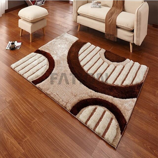 Simple 3D Design Home Area Rug Thick Shag Carpet